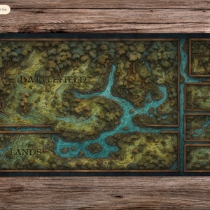 Zoned Forest - 24"x14" - Zoned Playmat MTG - Board Game Mat for TCG