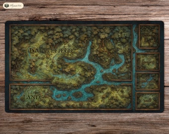 Zoned Forest - 24"x14" - Zoned Playmat MTG - Board Game Mat for TCG