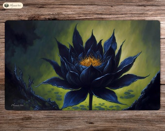 Black Lotus Playmat Lotus Flower Deskmat Mtg Tcg Rpg PTCG Red Ruby