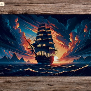 Crimson Cruise - 60x35cm - Playmat Mtg - Brettspiel Matte Für Tcg