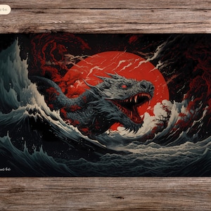 Marine Monstrosity - 24"x14" - Playmat MTG - Board Game Mat for TCG