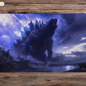 Godzilla - 60 x 35 cm - Playmat Mtg - Tapete para juegos de mesa para Tcg