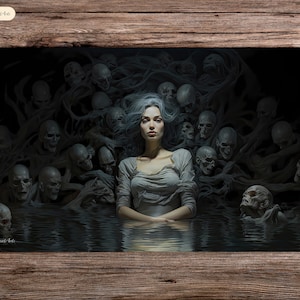 Cranium Queen - 24&quot;x14&quot; - Playmat MTG - Board Game Mat for TCG