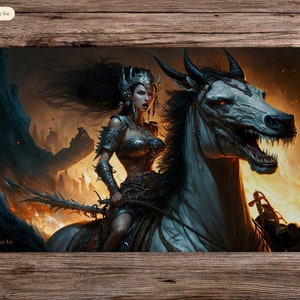 Warrior Princess - 24"x14" - Playmat MTG - Tapis de jeu de société pour TCG