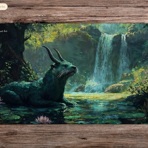 Loutre insaisissable - 60 x 35 cm - Tapis de jeu MTG - Tapis de jeu de société pour TCG