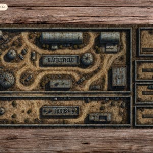 Zoned Fallout Wasteland - 24&quot;x14&quot; - Playmat MTG - Board Game Mat for TCG