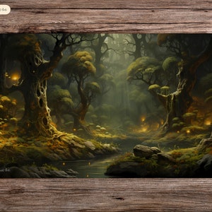 Zone humide évolutive - 60 x 35 cm - Playmat Mtg - Tapis de jeu de société pour Tcg