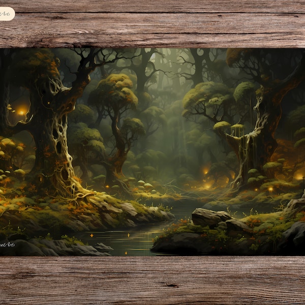Evolving Wetland - 24"x14" - Playmat MTG - Board Game Mat for TCG