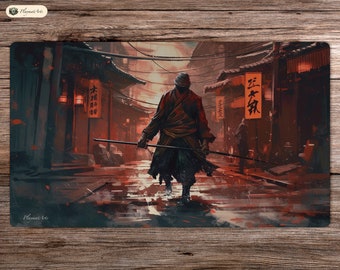 Samurái Invisible - 60 x 35 cm - Tapete de juego MTG - Tapete de juego de mesa para TCG