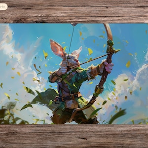 Rabbit Huntsman - 60 x 35 cm - Playmat Mtg - Mata do gry planszowej dla Tcg
