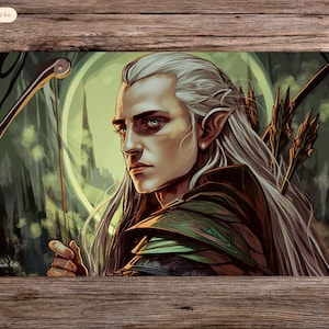 Legolas - 24&quot;X14&quot; - Tappetino da gioco Mtg - Tappetino da gioco da tavolo per Tcg