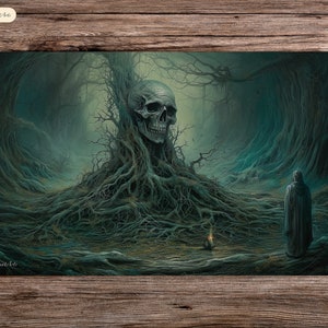 Whispers of the Skull Tree - 24&quot;x14&quot; - Playmat MTG - Board Game Mat for TCG