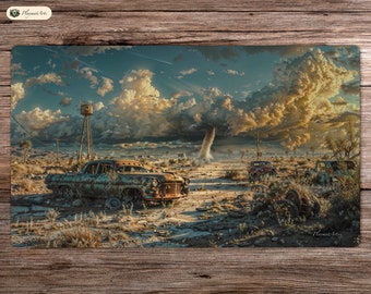 Fallout Wasteland - 24"x14" - Playmat MTG - Board Game Mat for TCG