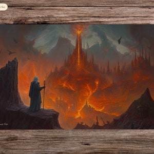 Gandalf&#39;s Vigil - 60 x 35 cm - Tappetino da gioco Mtg - Tappetino da gioco da tavolo per Tcg