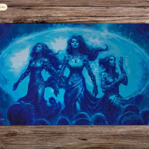 Sen Triplets - 60 x 35 cm - Tappetino da gioco Mtg - Tappetino da gioco da tavolo per Tcg