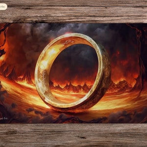 To rule them all - 24"x14" - Playmat MTG - Board Game Mat for TCG