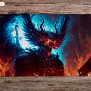 Devil Himself - 24"x14" - Playmat MTG - Tapis de jeu de société pour TCG