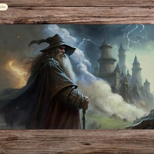 Magie puissante - 24"X14 » - Playmat Mtg - Tapis de jeu de société pour Tcg