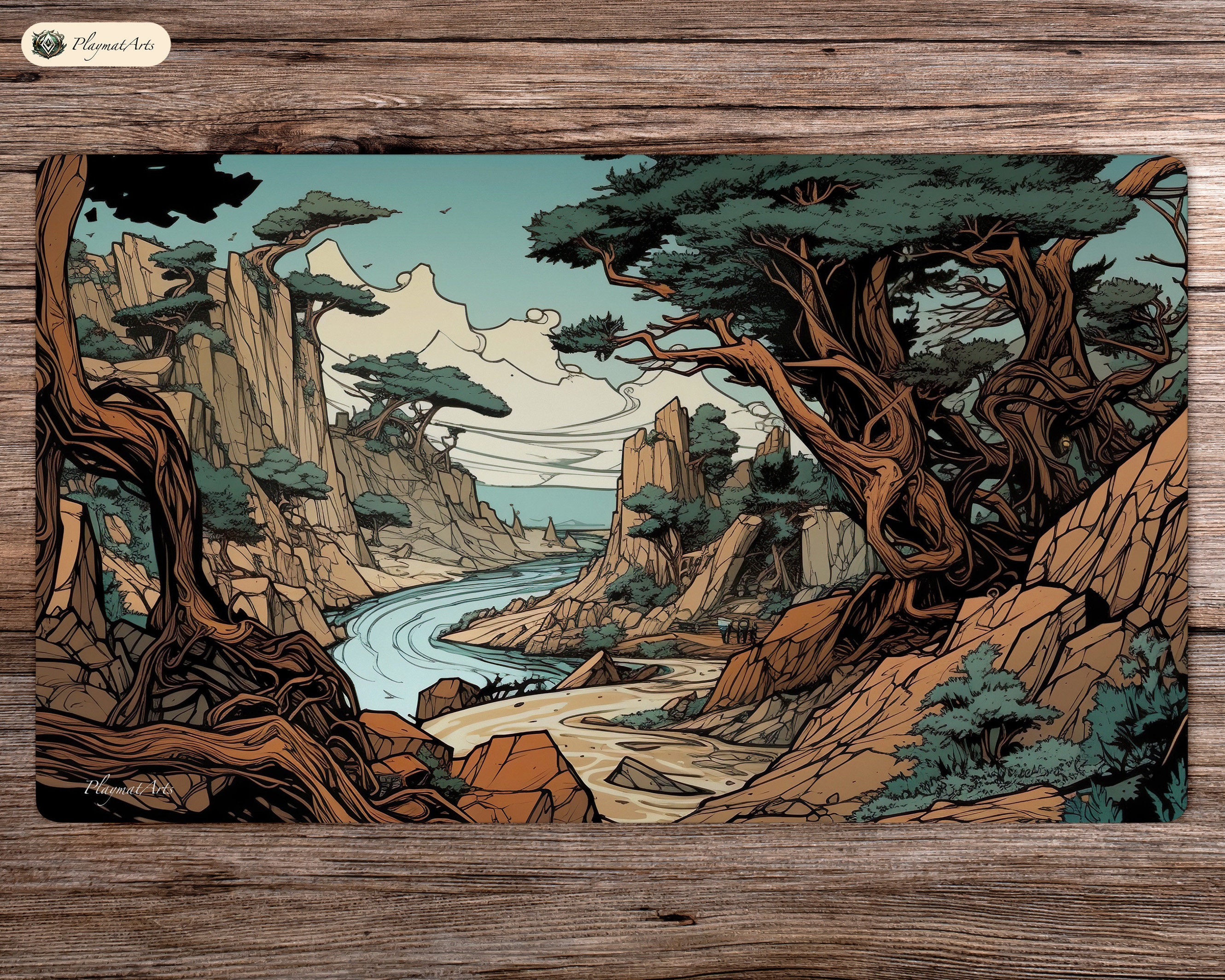 Inkwood Adventure - 24"x14" - Playmat MTG - Board Game Mat for TCG