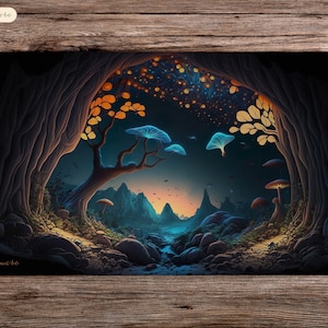 Magic Cave - 24"x14" - Playmat MTG - Board Game Mat for TCG
