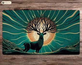 The Stag - 24&quot;x14&quot; - Playmat MTG - Board Game Mat for TCG