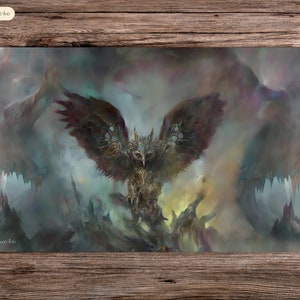 Baleful Strix - 60 x 35 cm - Playmat Mtg - Tapete para juegos de mesa para Tcg