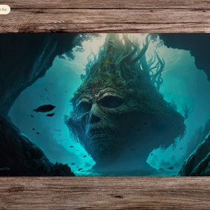 Relic of the Ancient Merfolk - 24&quot;x14&quot; - Playmat MTG - Board Game Mat for TCG