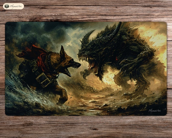 Dogmeat Vs. Deathclaw - 24"x14" - Playmat MTG - Board Game Mat for TCG -  Etsy