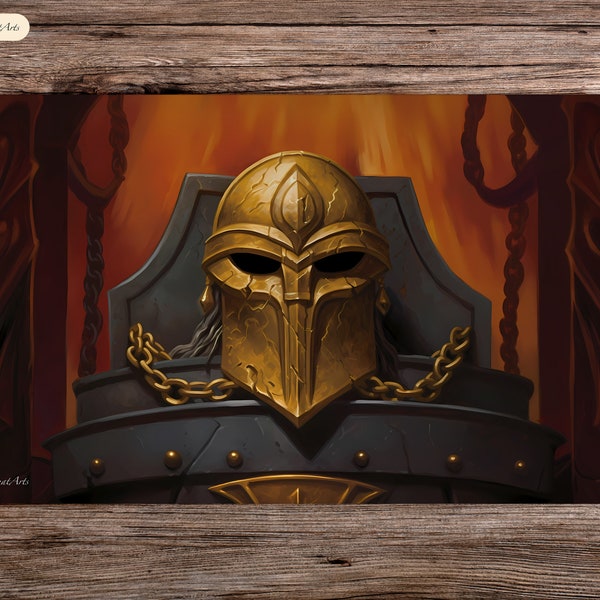 Champion's Helm - 24"x14" - Playmat MTG - Board Game Mat for TCG