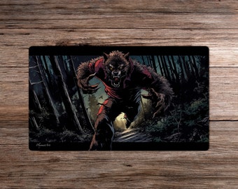 Forest Night Chase - 60 x 35 cm - プレイマット MTG - TCG用ボード