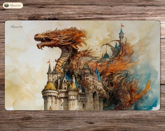 Draconian Fortress - 24"x14" - Playmat MTG - Board Game Mat for TCG