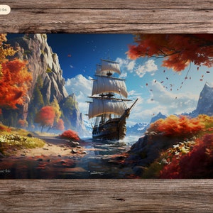 Autumnal Expedition - 60 x 35 cm - プレイマット Mtg - Tcg 用ボードゲームマット