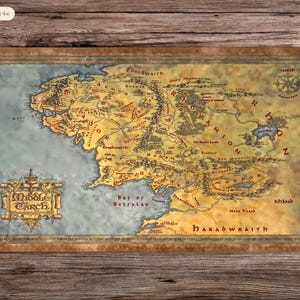 La Terre du Milieu - 60 x 35 cm - Tapis de jeu MTG - Tapis de jeu de société pour TCG