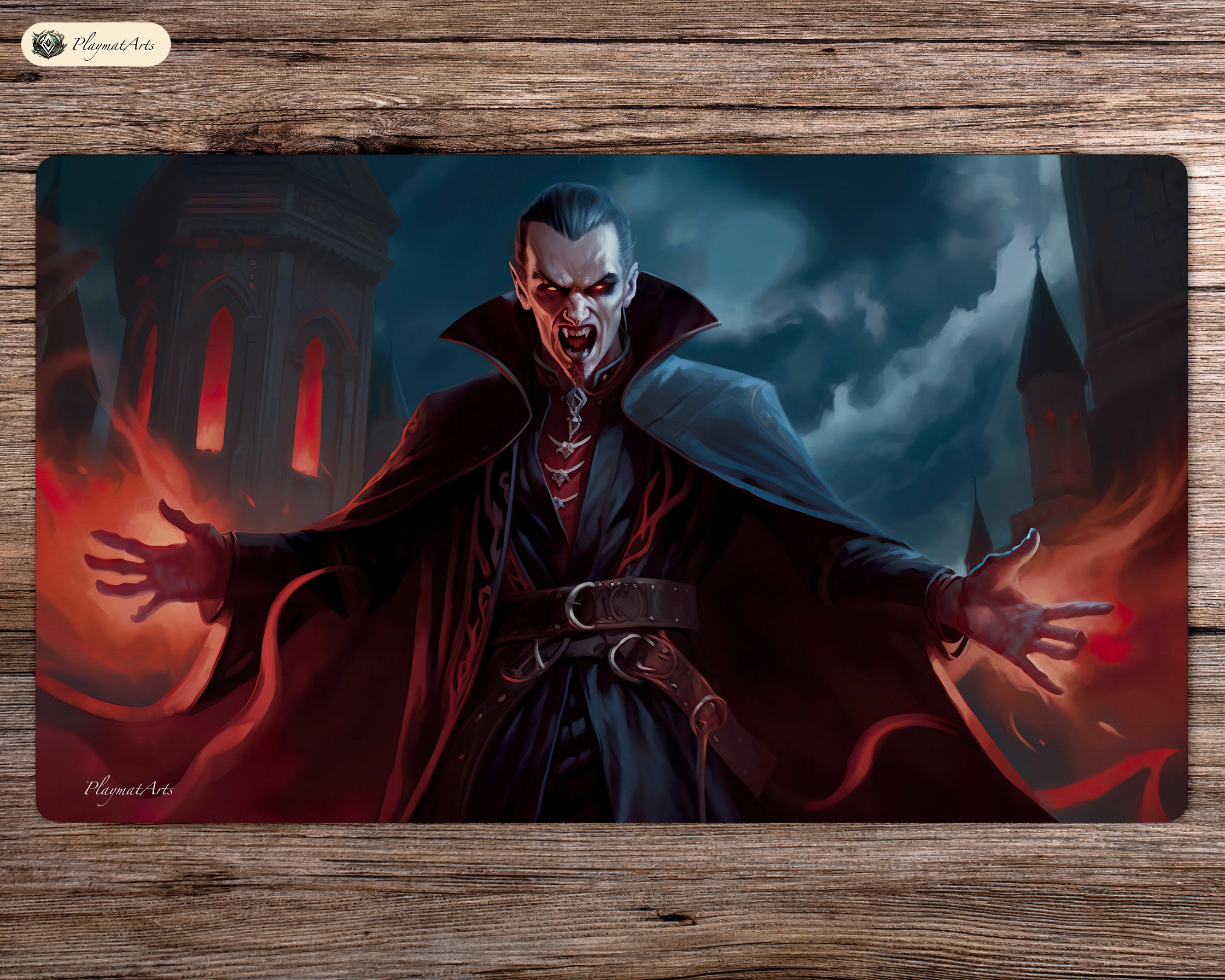 Playmat Sonic Shadow Hedgehog Halloween Vampire Playmat 