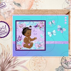 Printable It's A Girl Baby Shower Greeting Card, Digital Download, Greeting Card, Card Printable, Baby Shower Gift, Baby Shower, Baby Gift