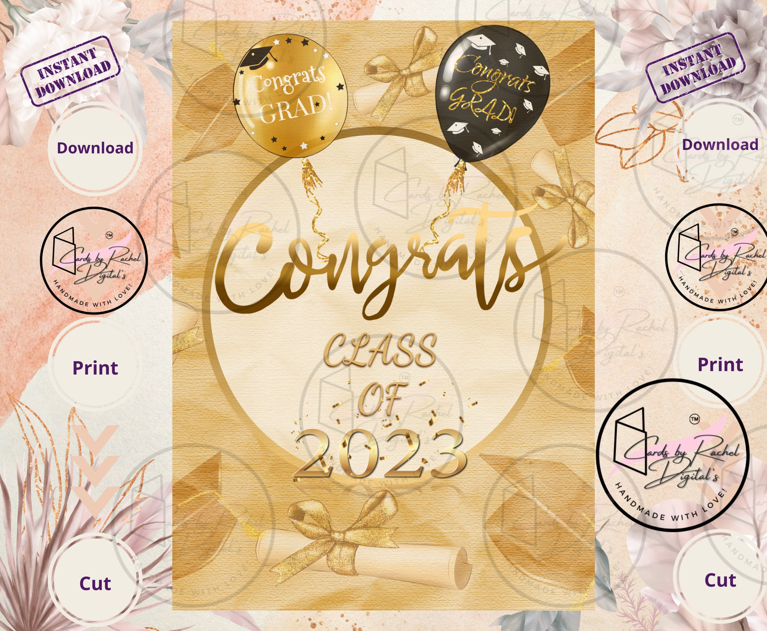 Printable Graduation Digital Greeting Card Digital Download - Etsy