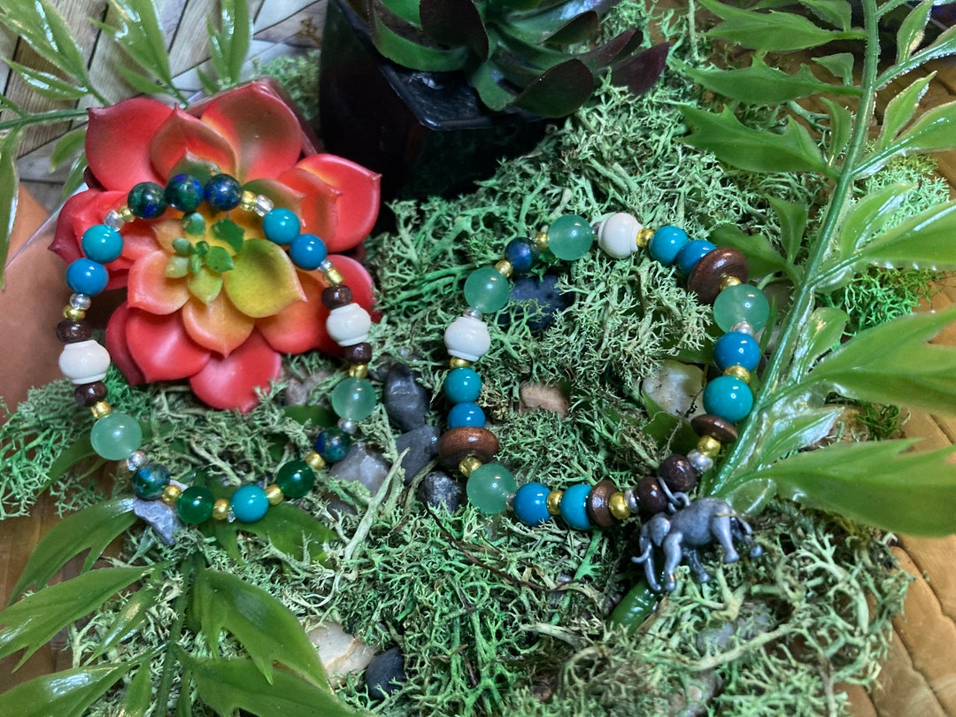Jade Elephant Bracelet Set Etsy