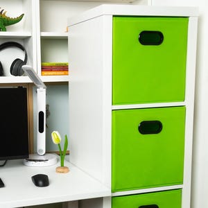 LIGHT GREEN Best box for Kallax (33x38x33), Classic Plain Box, Storage Box For Kallax Unit, Home Office Organizer, Large box.