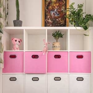 LIGHT PINK Best box for Kallax (33x38x33), Classic Plain Box, Storage Box For Kallax Unit, Home Office Organizer, Large Box