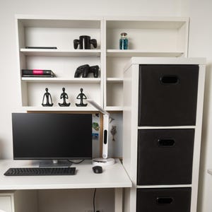 BLACK Best box for Kallax (33x38x33), Classic Plain Box, Storage Box For Kallax Unit, Home Office Organizer, Large box.