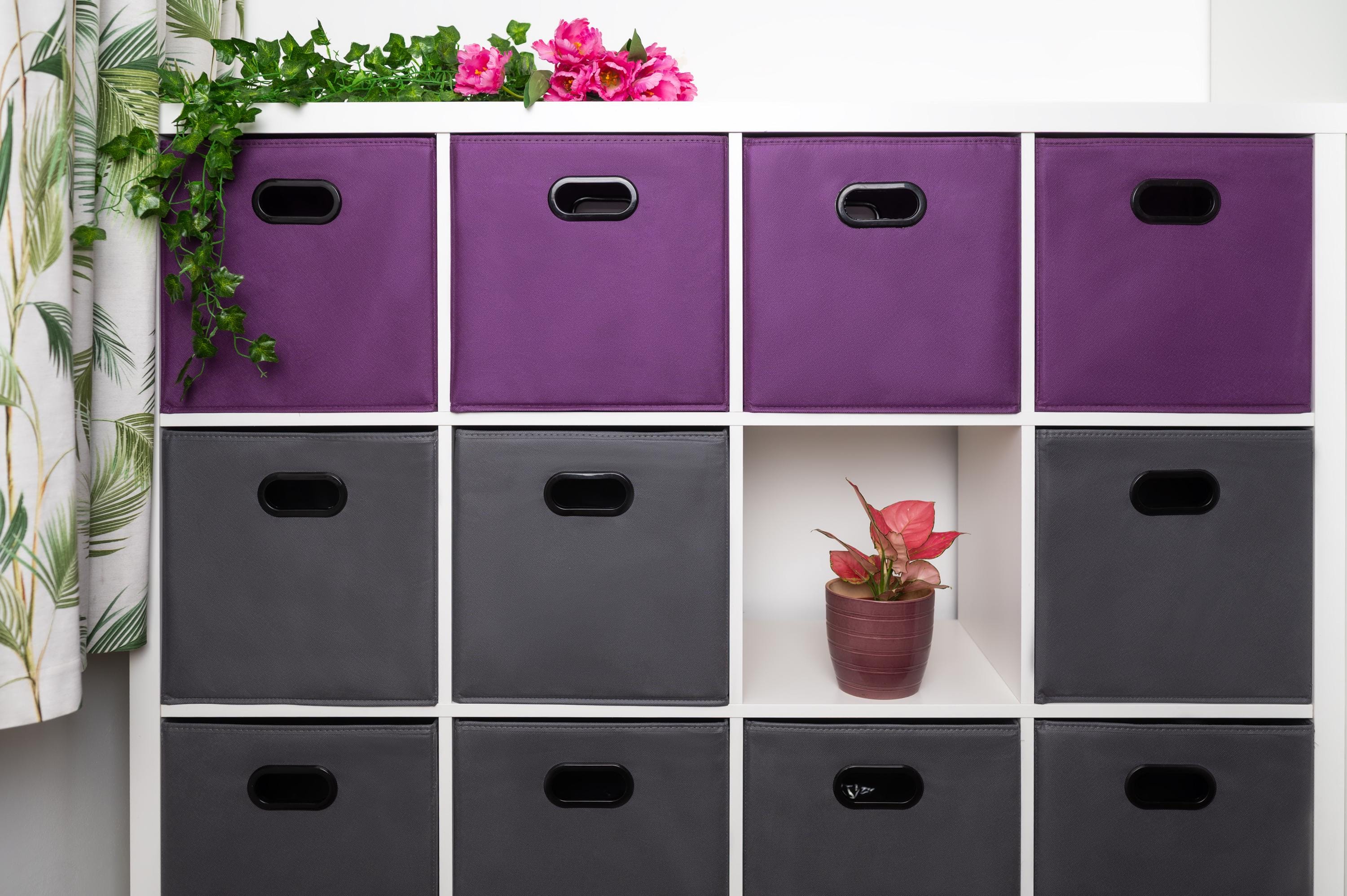 Juego De 4 Cajas De Almacenamiento Storanda 33x33x33 Cm - Plegables, Con Asas Grandes, Ideales Para Estanterías Kallax, Organización Del Hogar Y Habitación Infantil