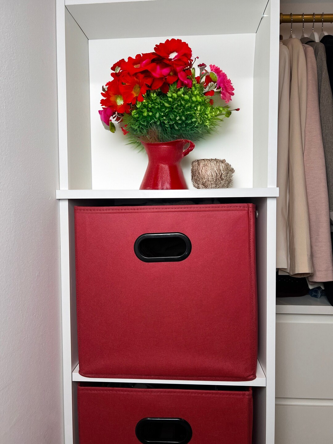 BLOODY RED Best Box for Kallax 33x38x33, Classic Plain Box, Storage Box