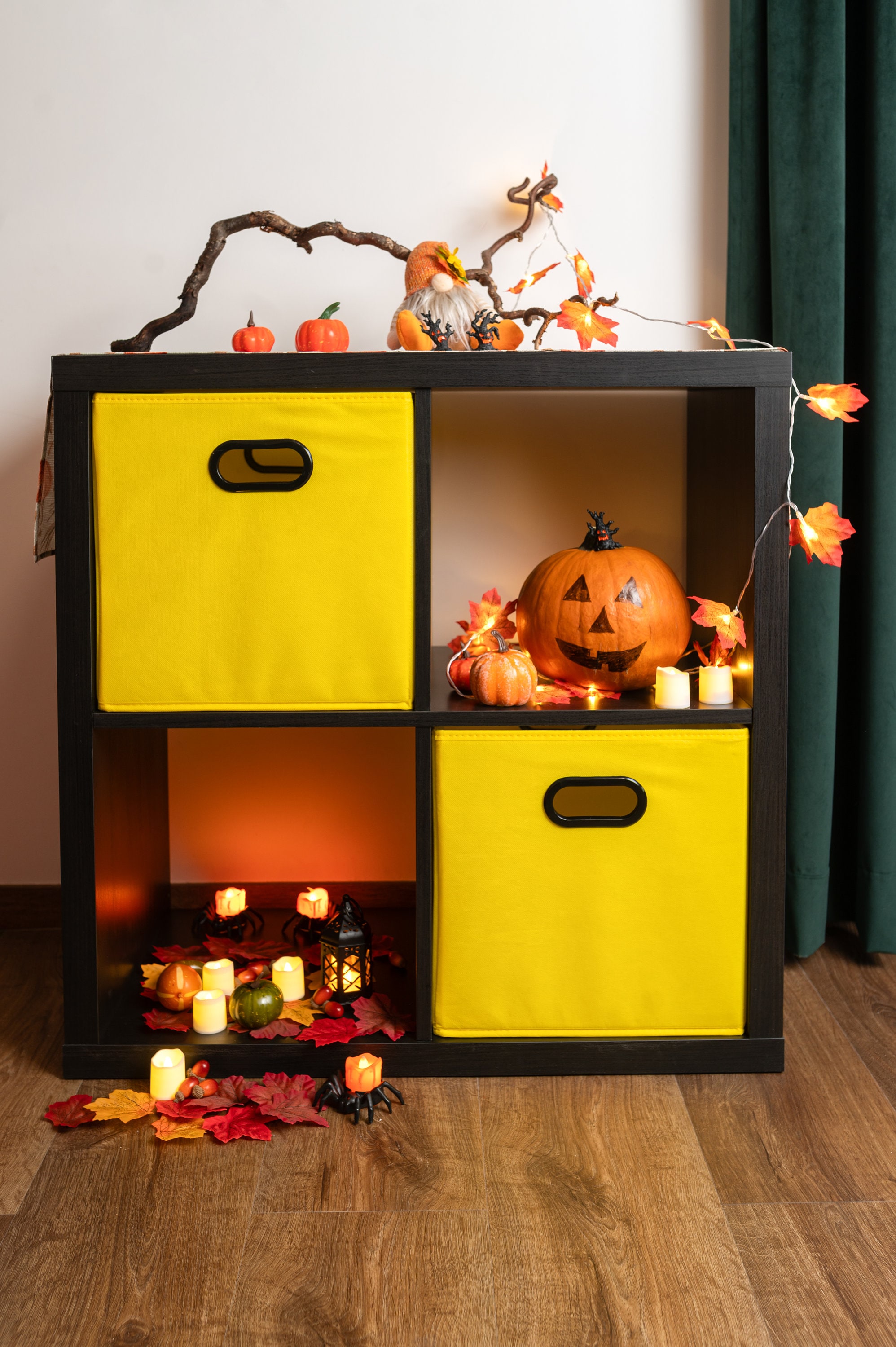 Sunny Yellow Storage Box, Kallax Shelf Insert, Home Organizer