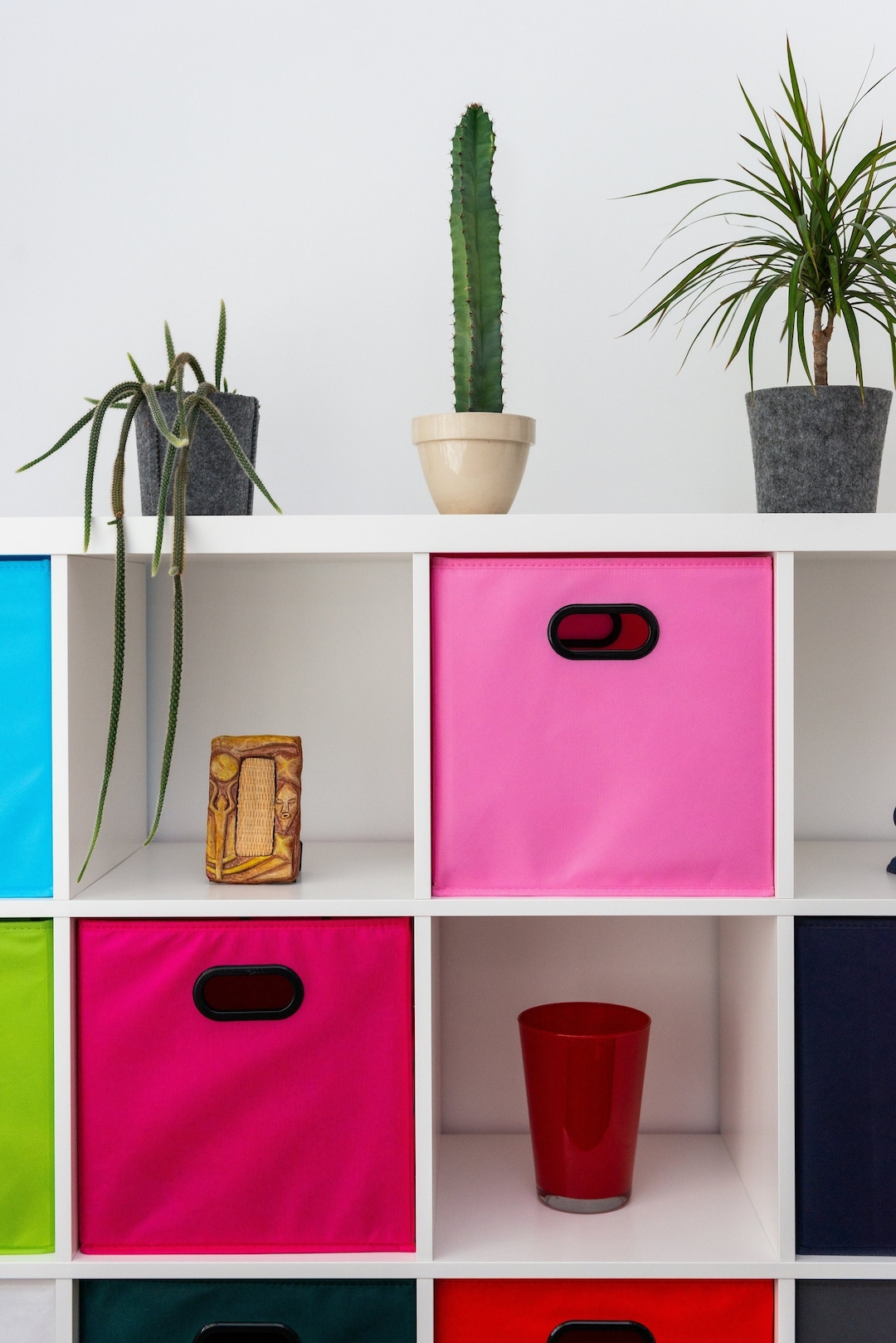 DARK PINK Best Box for Kallax 33x38x33, Classic Plain Box, Storage Box