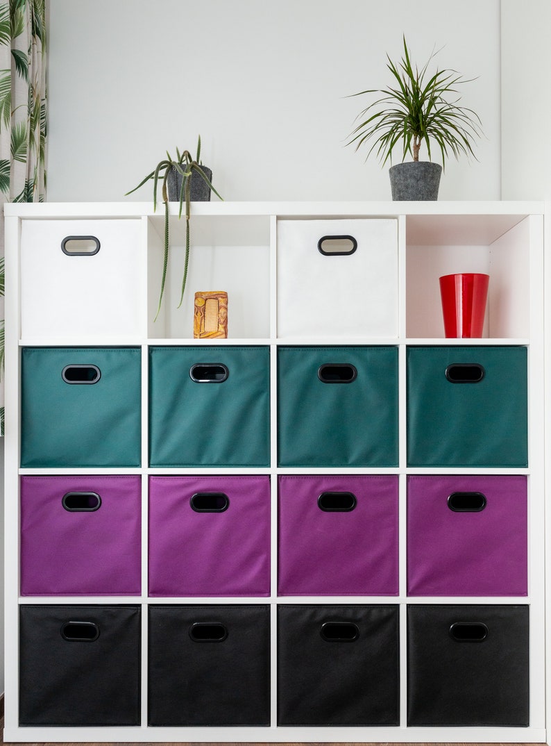 DARK GREEN Best Box for Kallax 33x38x33, Classic Plain Box, Storage Box