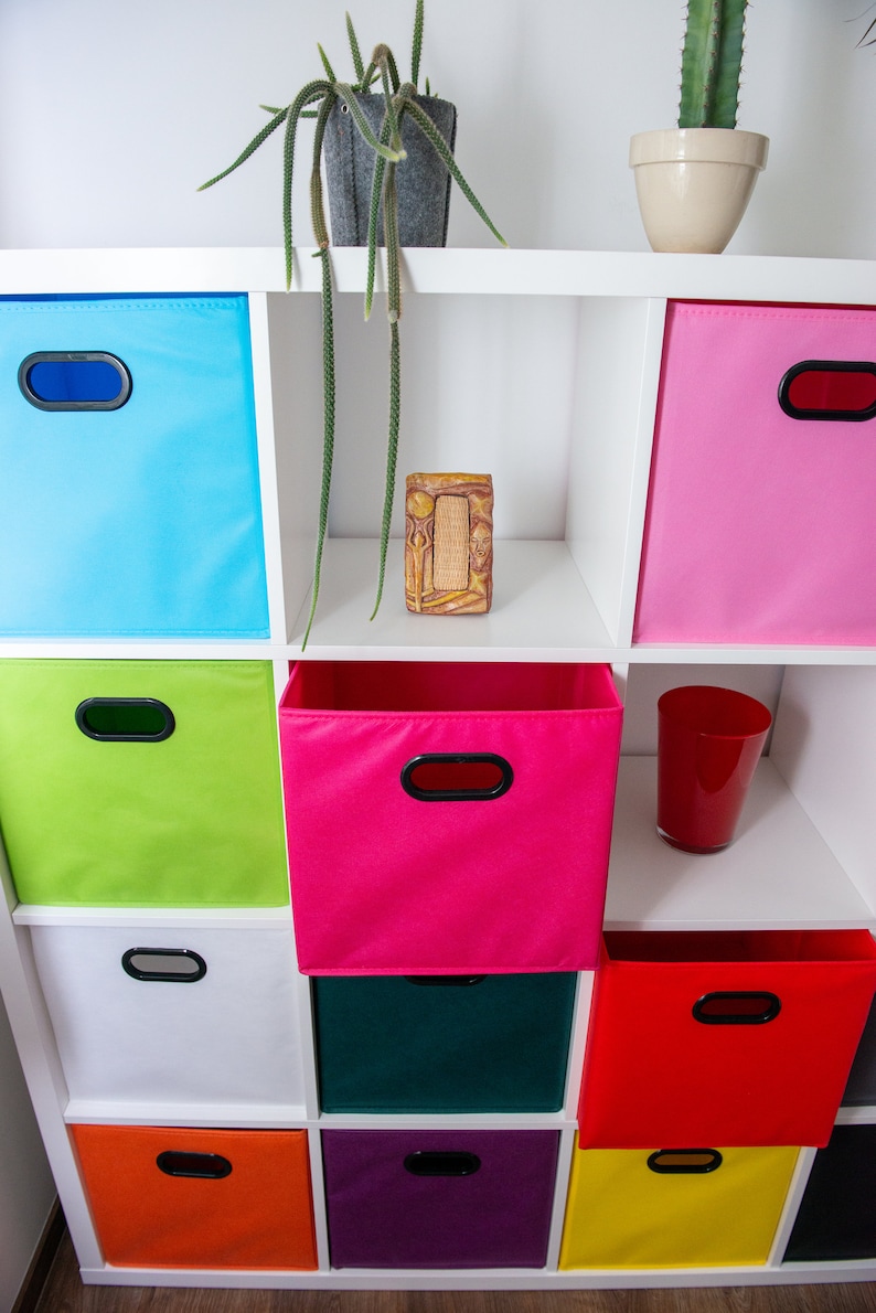 DARK PINK Best Box for Kallax 33x38x33, Classic Plain Box, Storage Box