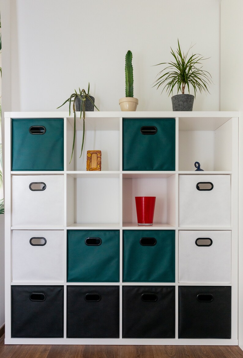 DARK GREEN Best Box for Kallax 33x38x33, Classic Plain Box, Storage Box