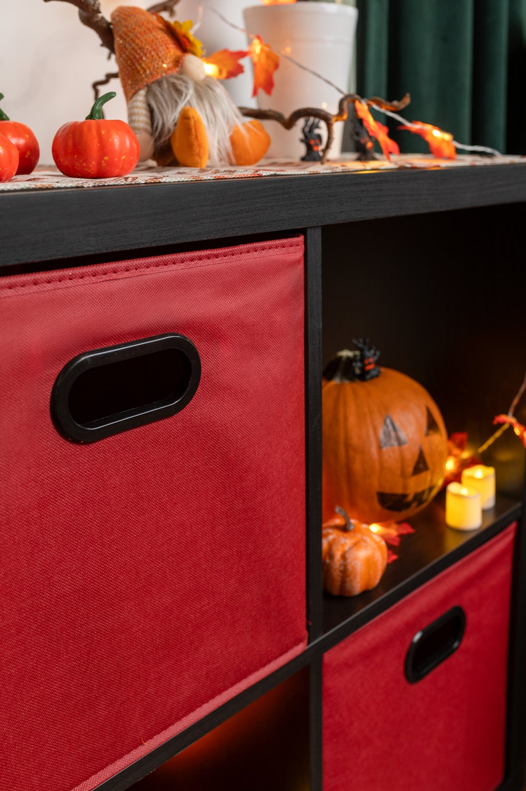 Bloody Red Storage Box for Kallax Unit, Stiffened Fabric Cube (33x38x33 ...
