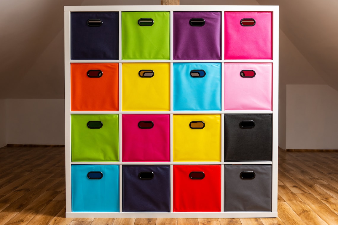 DARK PINK Best Box for Kallax 33x38x33, Classic Plain Box, Storage Box