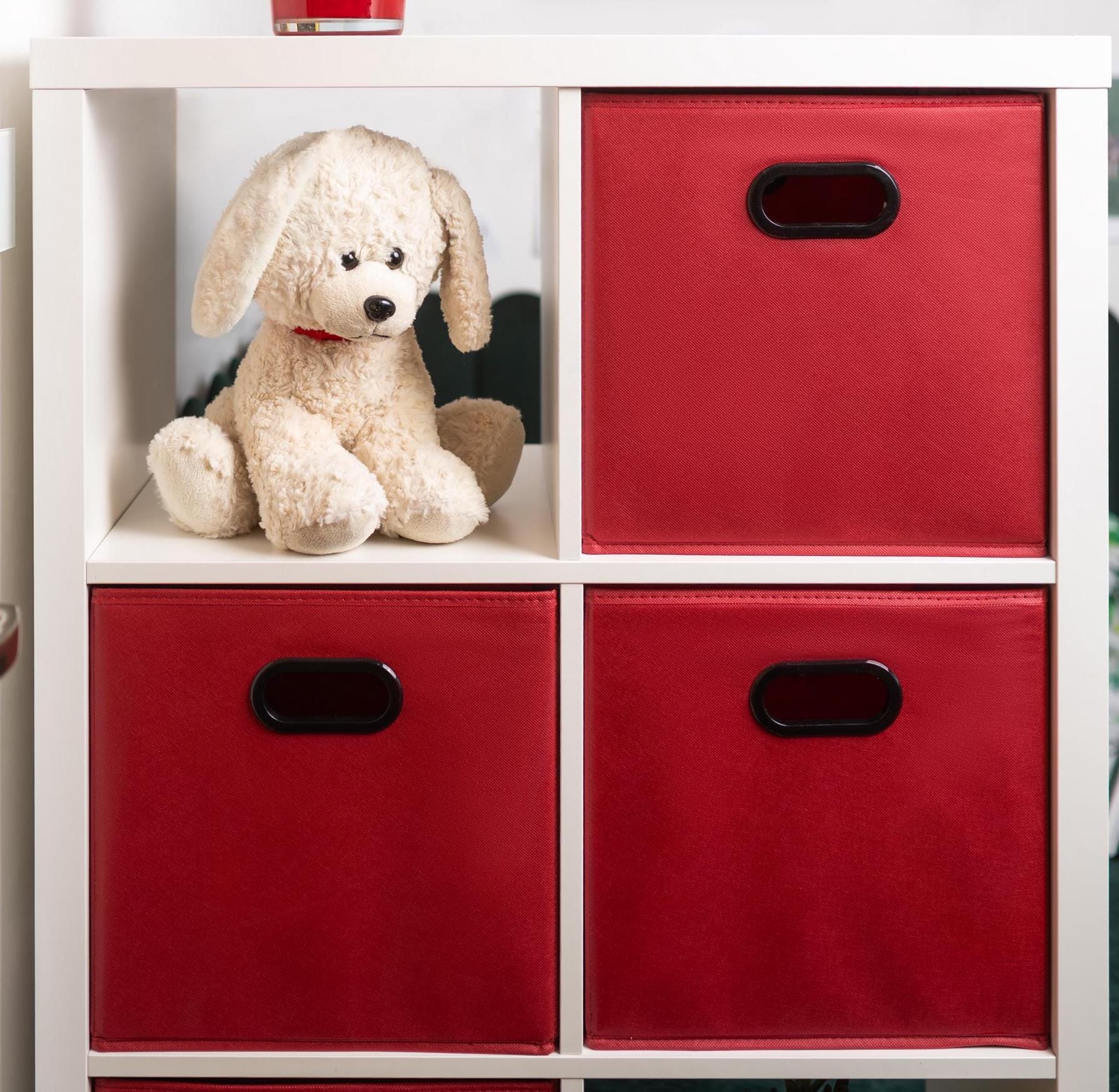 Bloody Red Storage Box for Kallax Unit, Stiffened Fabric Cube (33x38x33 ...